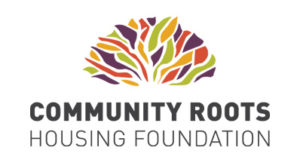 Community Roots Housing Foundation logo - a multi-color array of leaf-like