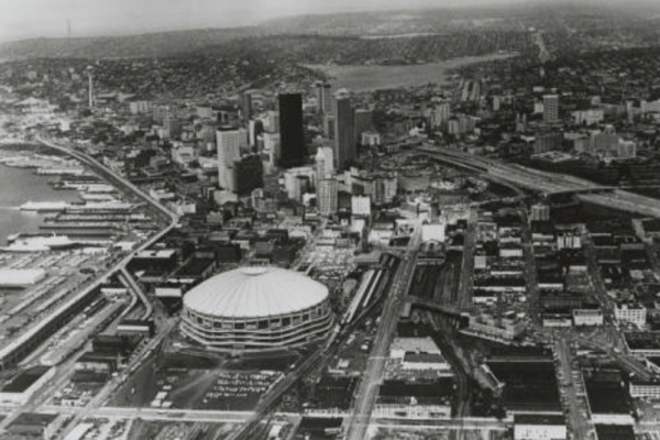 Resized 1977 Seattle Aerial View Of Seattle Seattle Historical Photograph Collection 2
