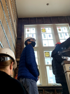 2021 Bremer Seismic Rehabilitation Hard Hat Tour Stairwell