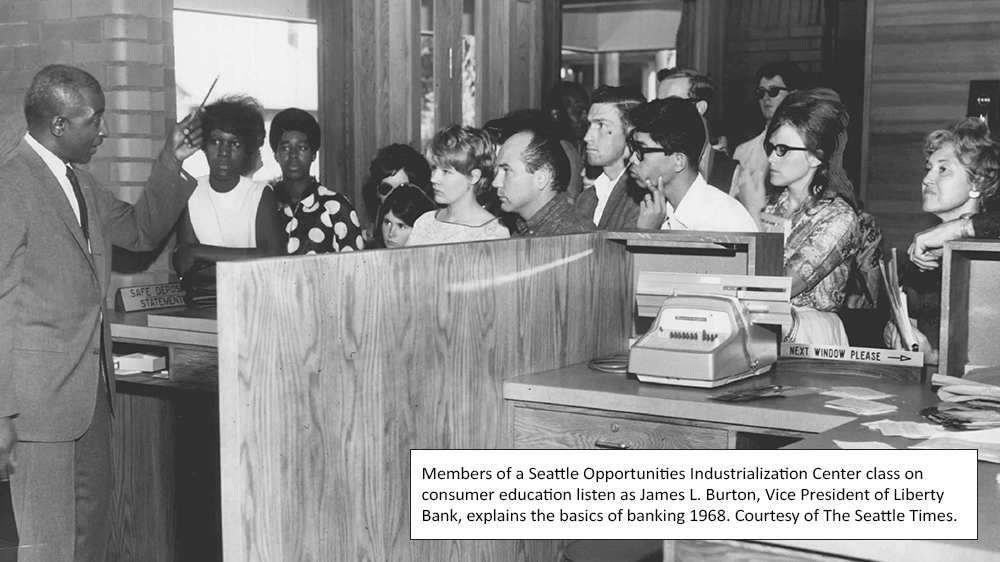 1968 Seattle Times Liberty Bank Consumer Education Class